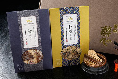 廣島料理専門 酔心 釜めしの素セット【鯛・牡蠣】